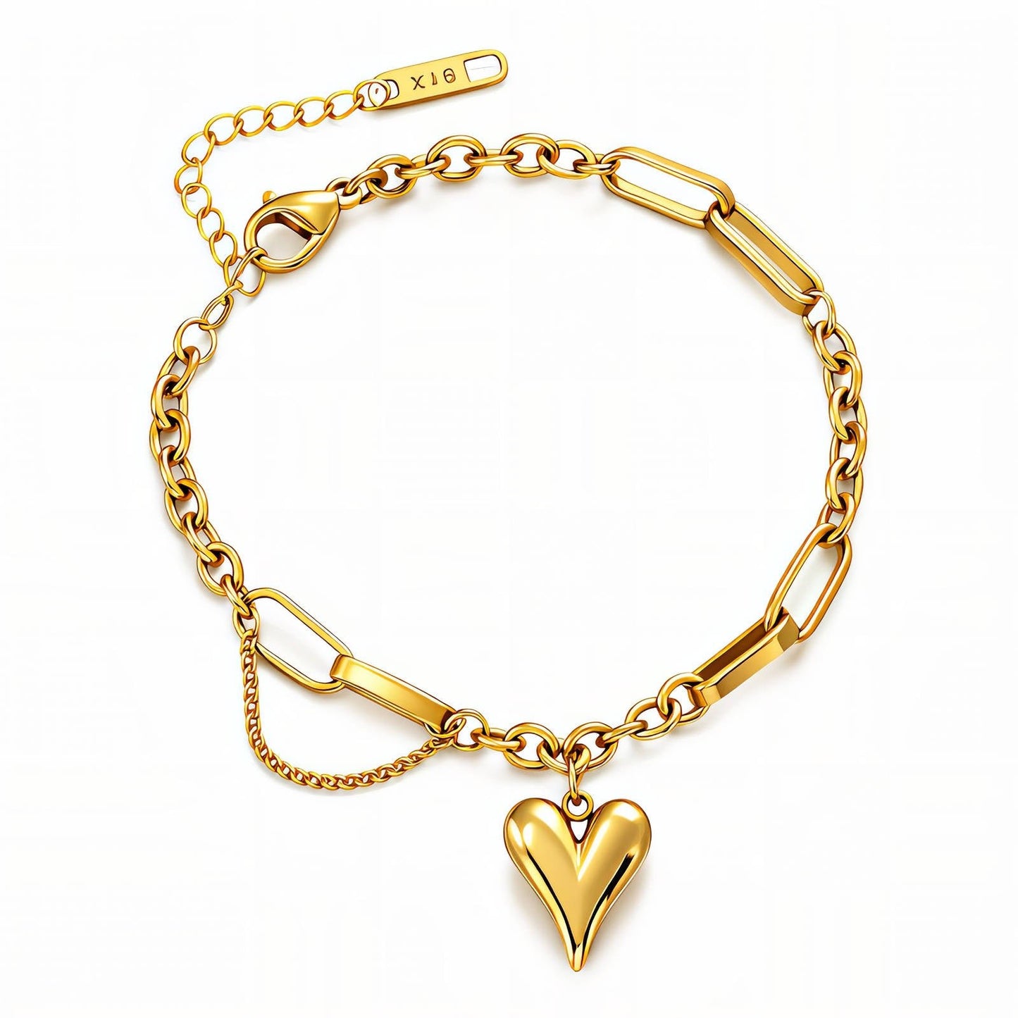 Drop heart bracelet