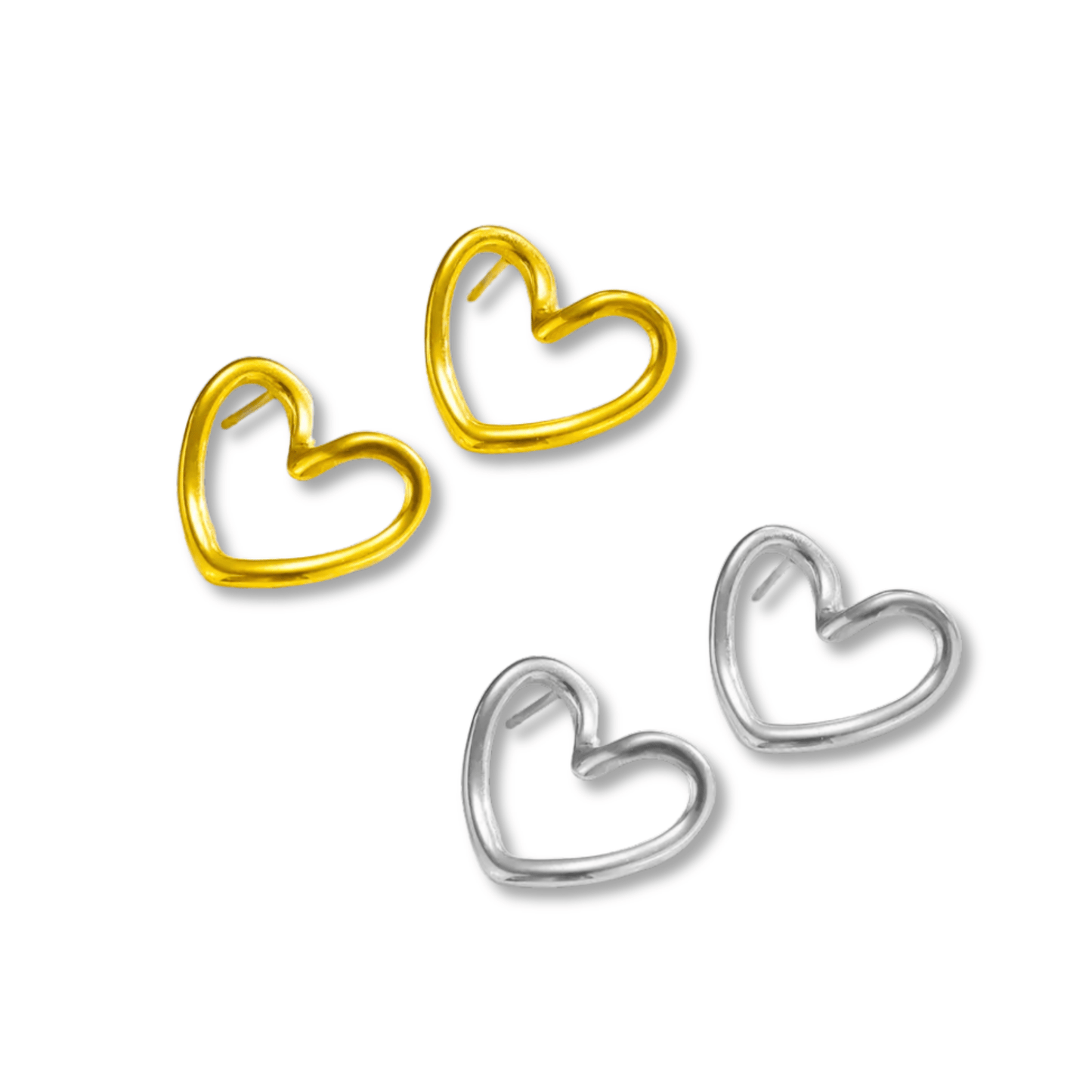 Simple heart earrings