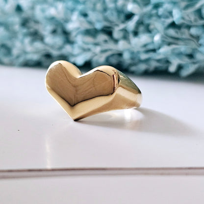 Heart chunky ring