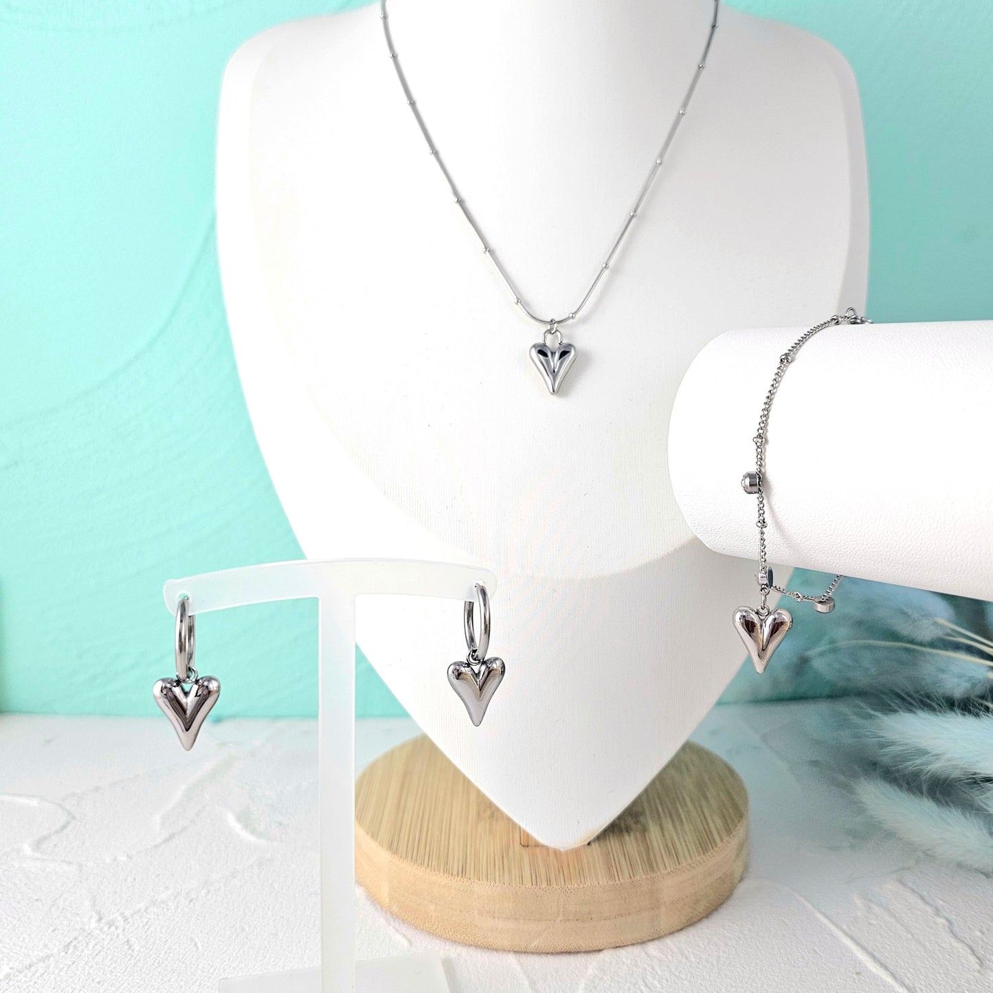 Hearts silver set