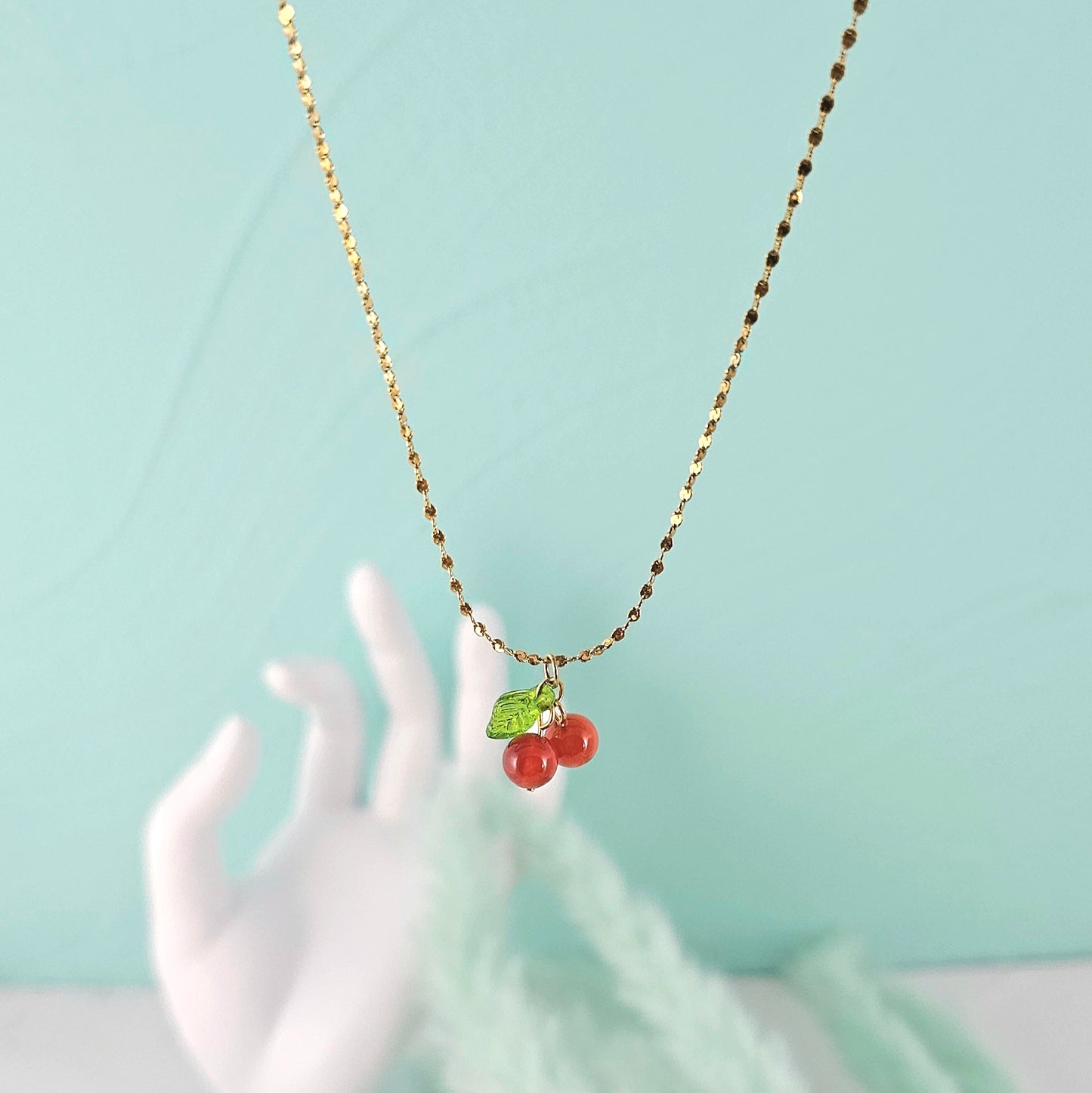 Mini cherry necklace