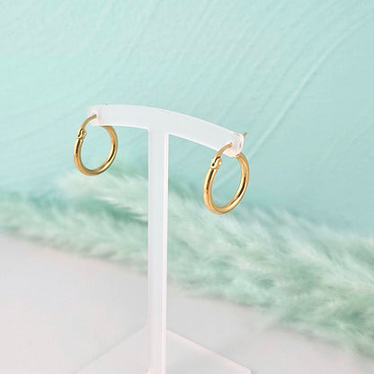 Round hoop earrings