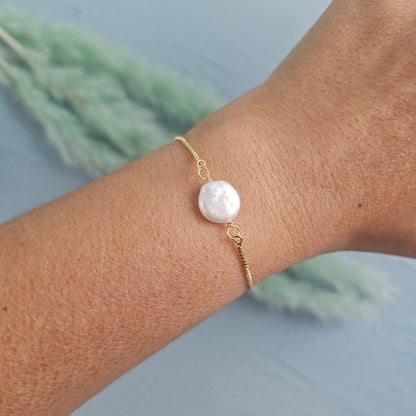 Pearl adjustable bracelet