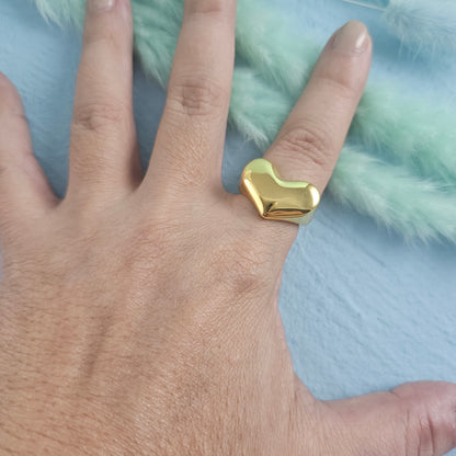 Heart chunky ring