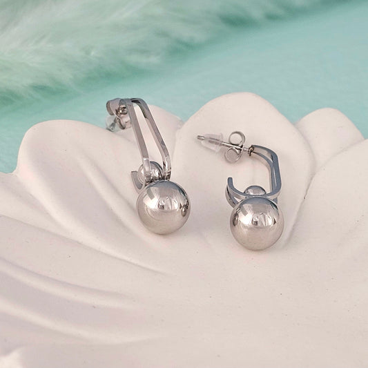 Moon earrings silver