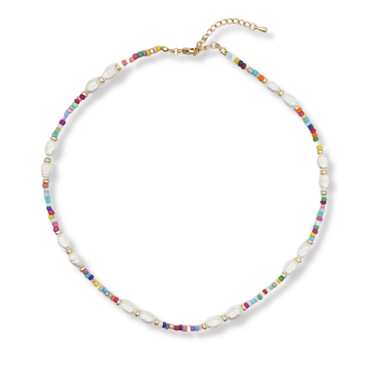 Colorfull beads and pearls necklace