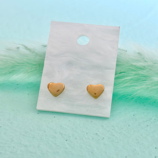 Tiny heart studs