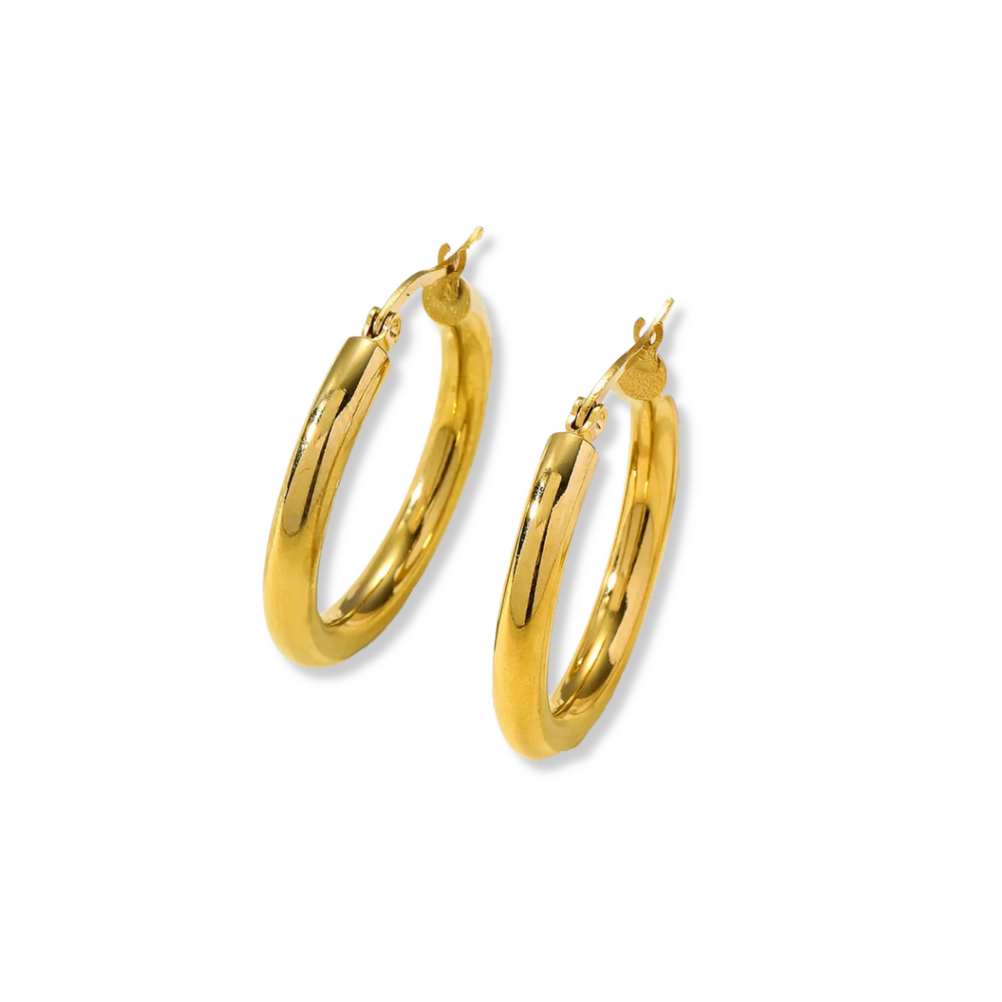 Round hoop earrings