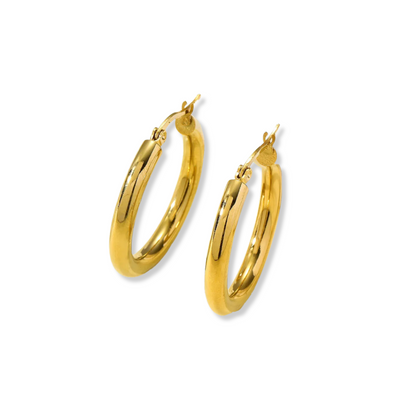 Round hoop earrings