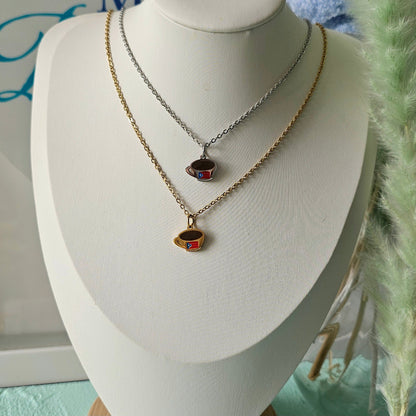 Cafecito boricua necklace
