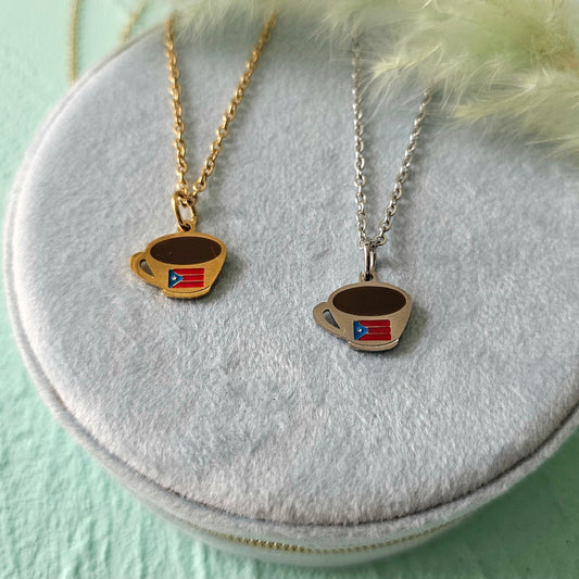 Cafecito boricua necklace