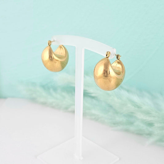 Chubby hoop earrings