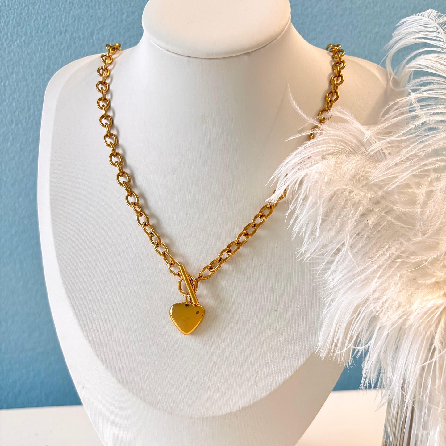 Chunky heart necklace