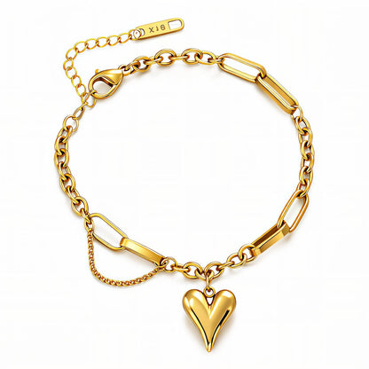 Drop heart bracelet