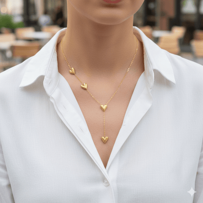 Drop heart necklace