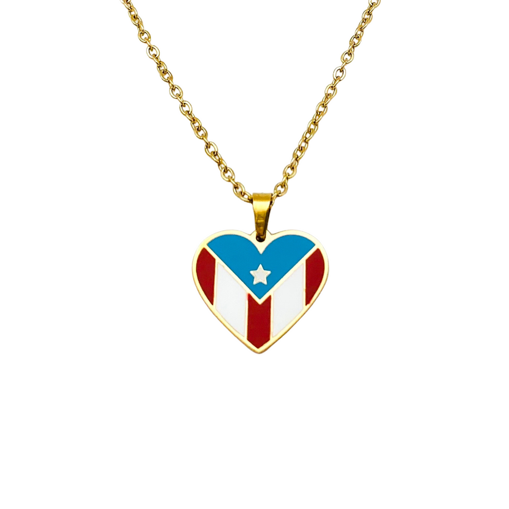 PR heart necklace