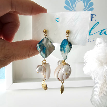 Madre Perla blue earrings