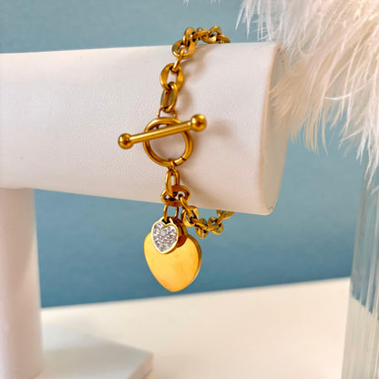 Shine heart bracelet