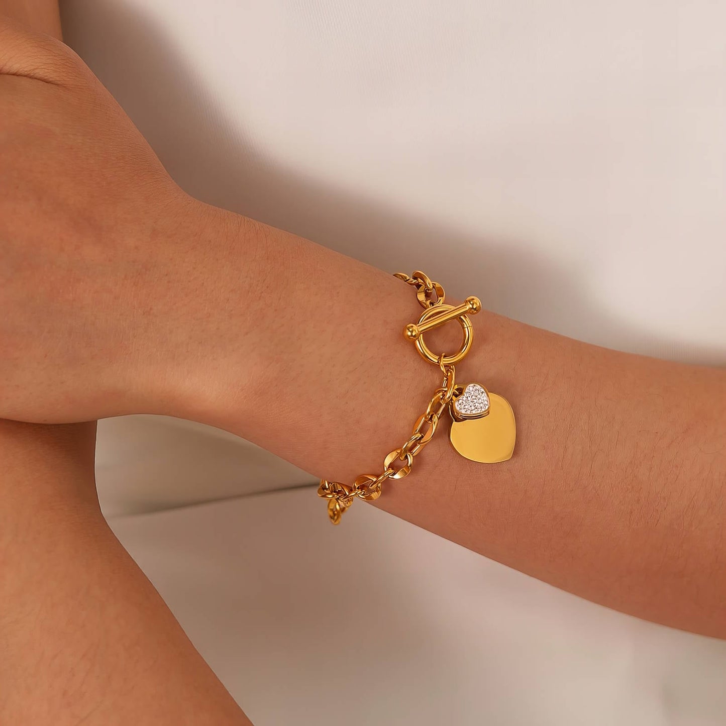 Shine heart bracelet