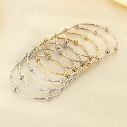 Tricolor dots bangle set